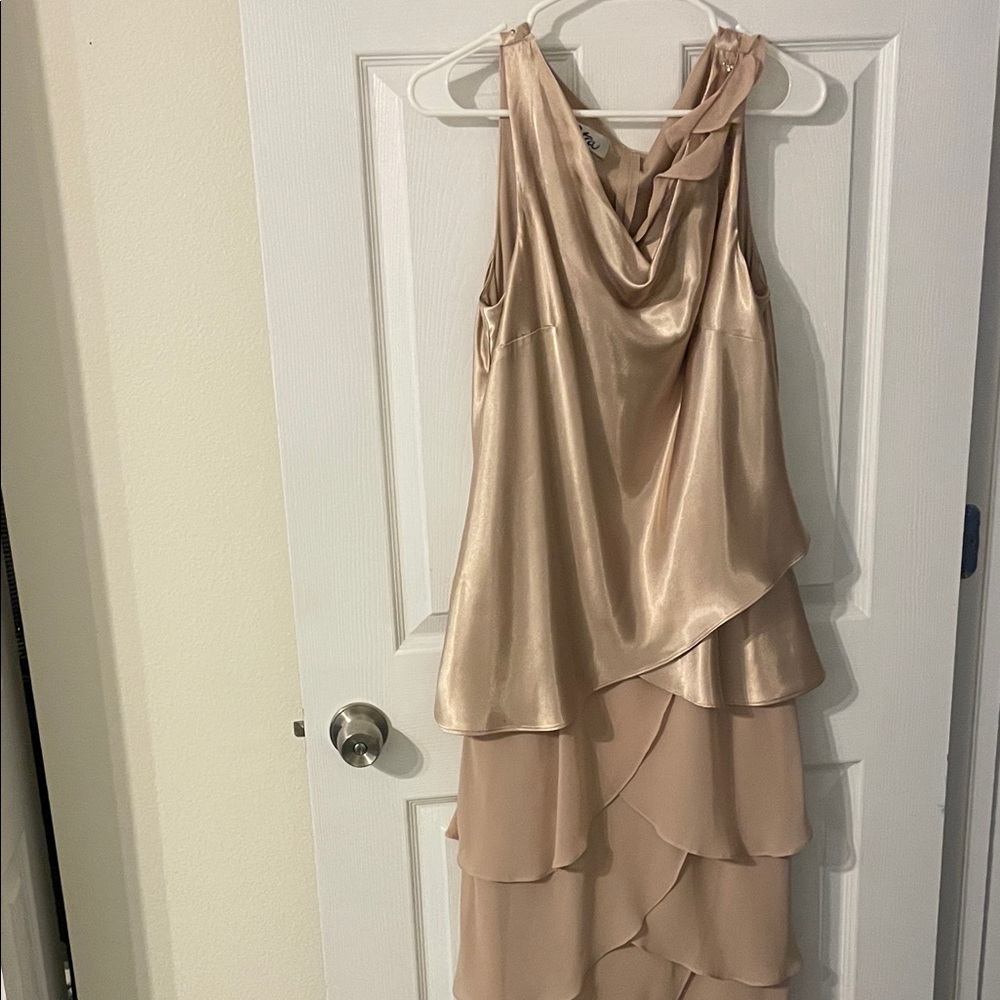 Elegant Champagne Layered Dress